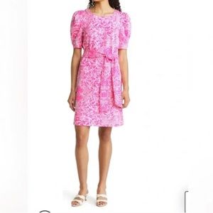 Lilly Pulitzer pink and white pinata pink printed knit Harriet dress Size small